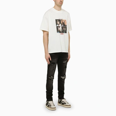 Shop Represent Ivory Printed Crew-neck T-shirt In White
