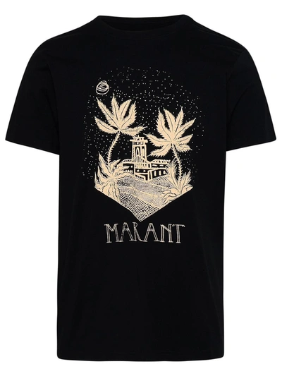 Shop Isabel Marant Black Cotton Zafferh T-shirt