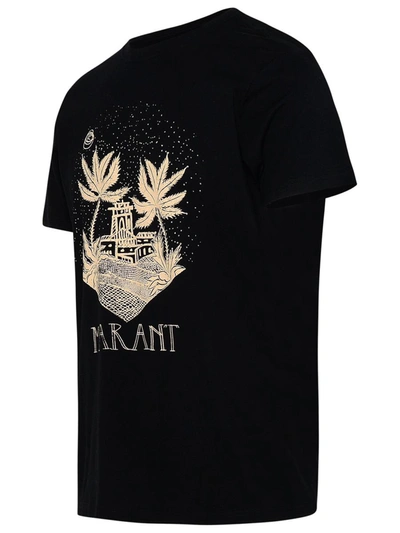 Shop Isabel Marant Black Cotton Zafferh T-shirt
