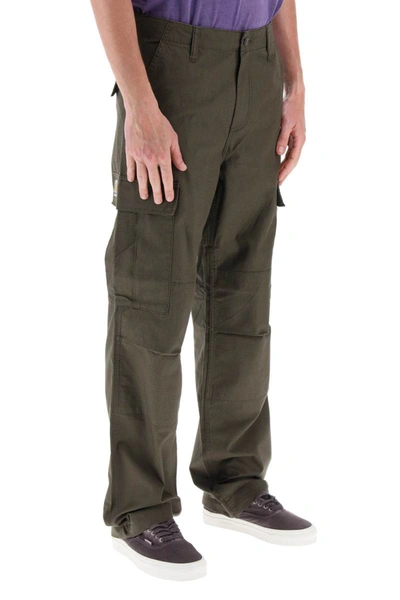 Shop Carhartt Wip Ripstop Cotton Cargo Pants In Brown