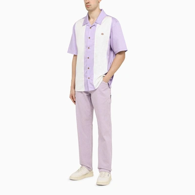 Shop Dickies Lilac Striped Trousers In Purple