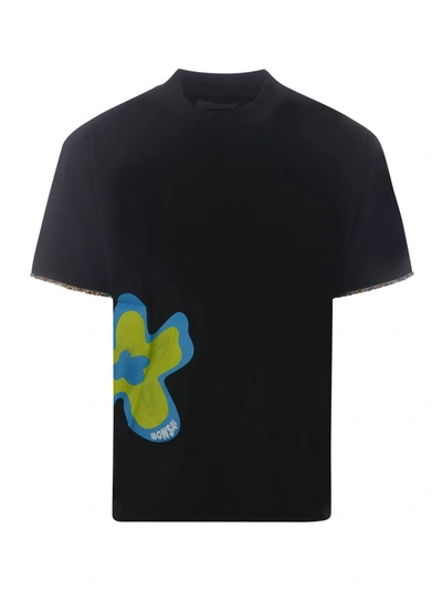 Shop Bonsai T-shirt  "flower" In Black