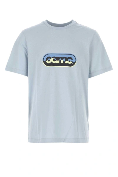 Shop Oamc T-shirt In Light Blue