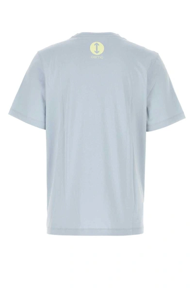 Shop Oamc T-shirt In Light Blue
