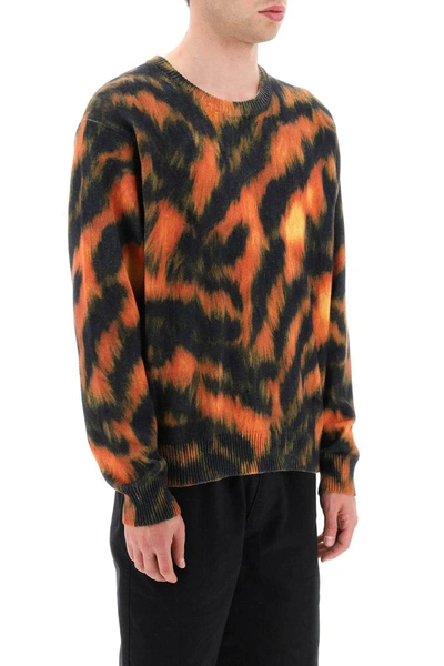 Shop Stussy Printed Crew-neck Pullover In Multicolor