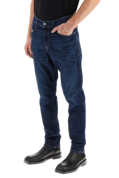 Shop Diesel 'd-fining' Jeans With Tapered Leg In Blue