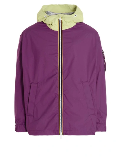 Shop K-way R&d K-way Hooded Jacket In Purple