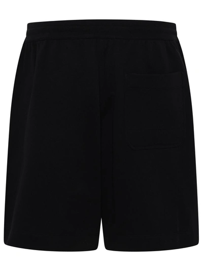 Shop Y-3 Black Cotton Bermuda Shorts