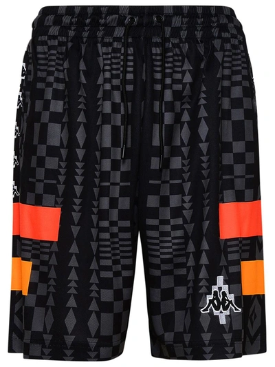 Shop Marcelo Burlon County Of Milan Black Polyester Bermuda Shorts