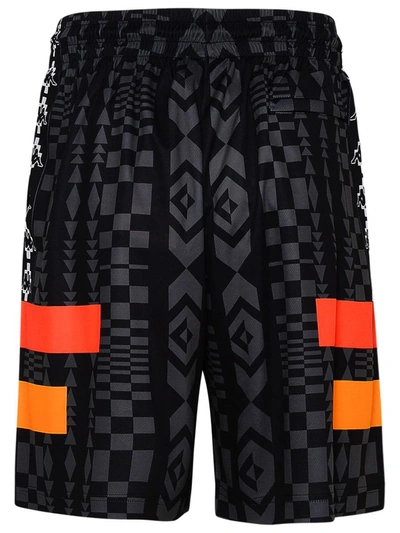 Shop Marcelo Burlon County Of Milan Black Polyester Bermuda Shorts
