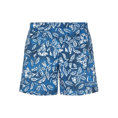 Shop C.p. Company Swim Shorts Pants In Blue