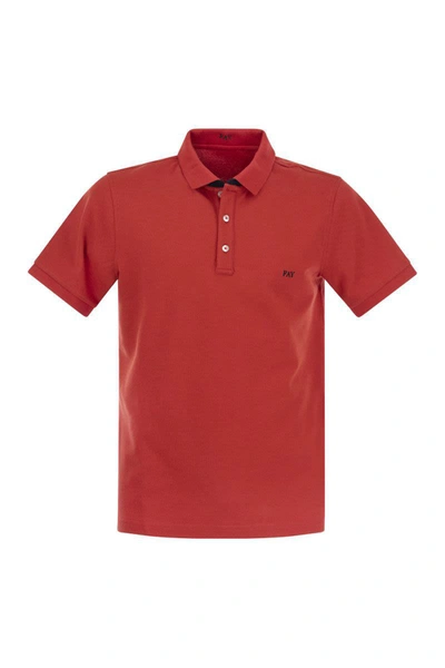 Shop Fay Stretch Polo Shirt In Red