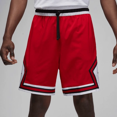Shop Jordan Mens  Dri-fit Sport Woven Diamond Shorts In Gym Red/black/white