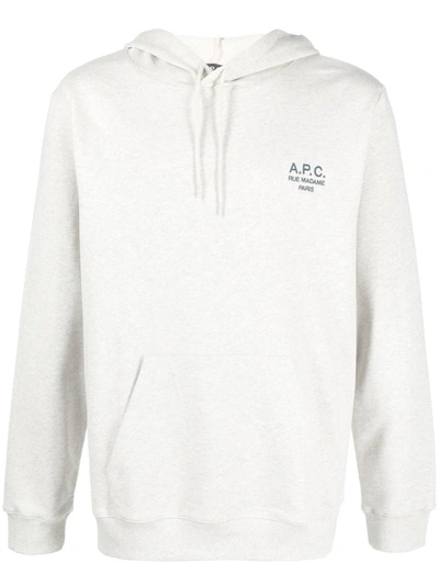 Shop Apc A.p.c. Marvin Organic Cotton Hoodie In White