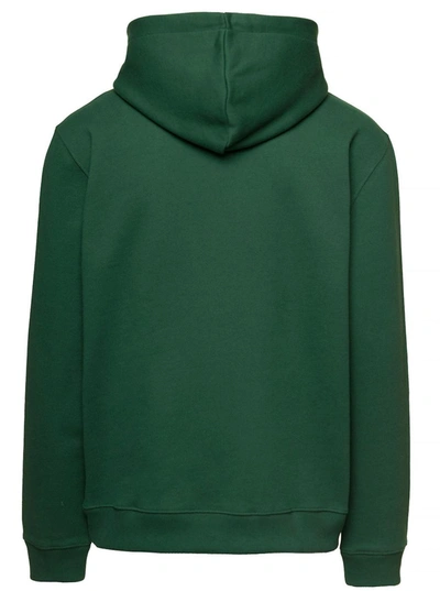 Shop Axel Arigato Green Hoodie With Logo Patch In Cotton Man