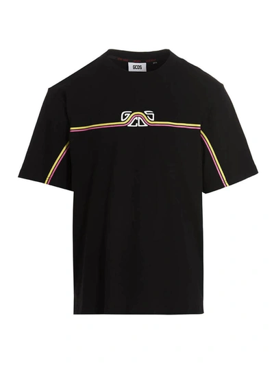 Shop Gcds T-shirt 'waved Logo' In Black