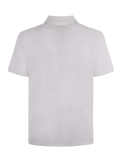 Shop C.p. Company Polo Shirt  In Cotton Piqué In White