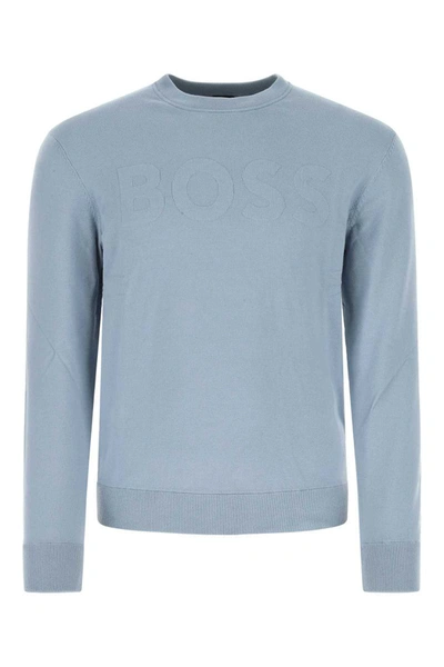 Shop Hugo Boss Knitwear In Light Blue