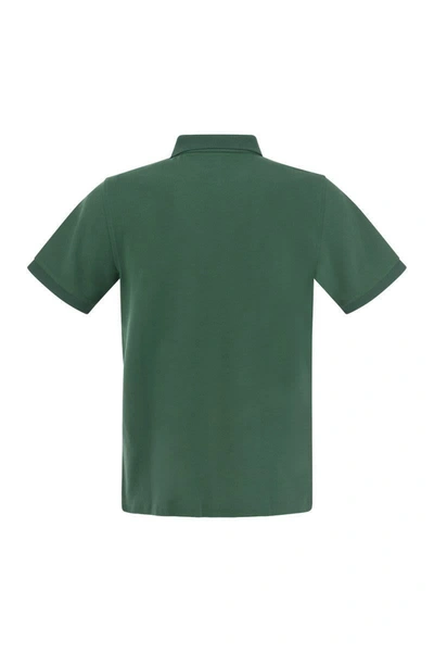 Shop Fay Stretch Polo Shirt In Green
