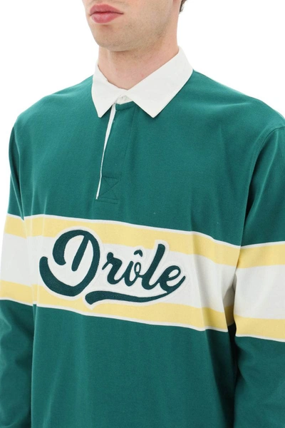 Shop Drôle De Monsieur Drole De Monsieur Logo Embroidery Polo Shirt In Green