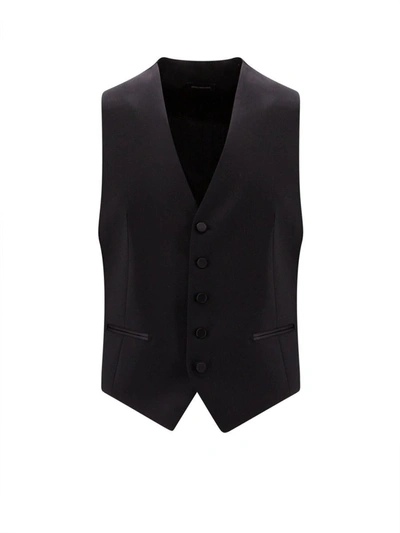 Shop Tagliatore Vest In Black