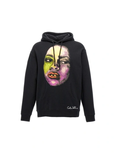 Kidsuper Printed Hoodie Sweatshirt Black In Black