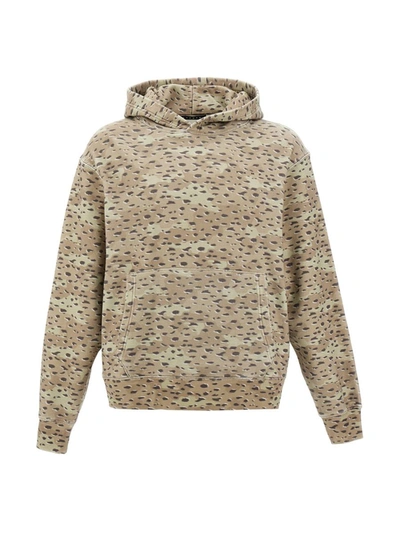 Shop Stampd Felpa Con Cappuccio 'camo Leopard' In Beige