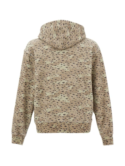 Stampd Beige Felpa Con Cappuccio Camo Leopard In Beige