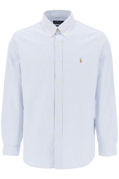 Shop Polo Ralph Lauren Oxford Shirt In Striped Cotton In Multicolor