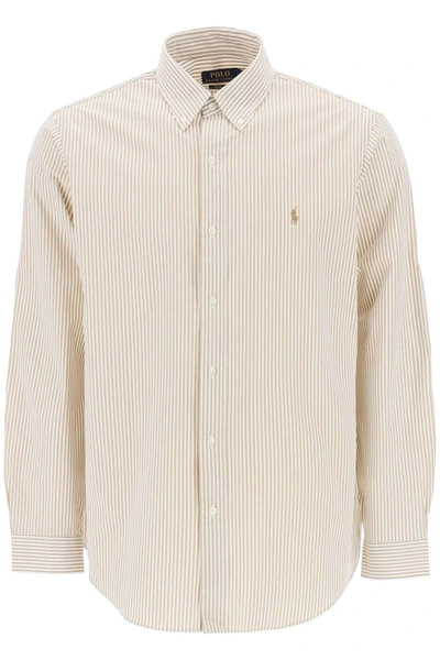 Shop Polo Ralph Lauren Striped Cotton Poplin Shirt In Multicolor