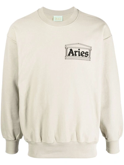 Shop Aries Cotton Printed Sweatshirt In Green