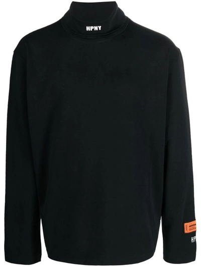 Shop Heron Preston Long Sleeve Logo T-shirt In Black