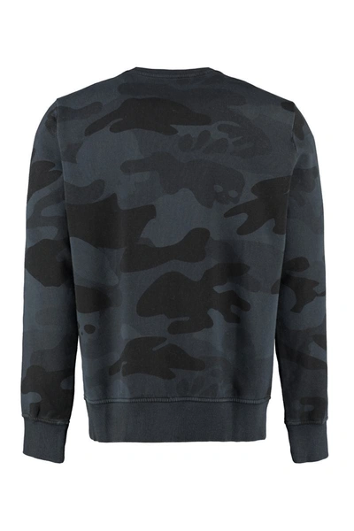 Shop Hydrogen Cotton Crew-neck Sweatshirt In Grey