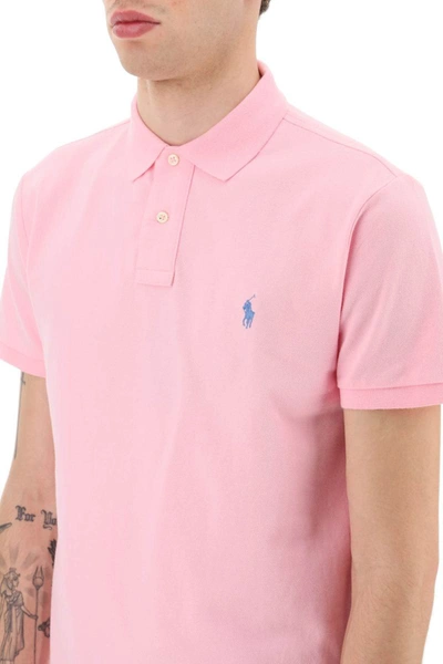 Shop Polo Ralph Lauren Polo Shirt With Logo In Pink