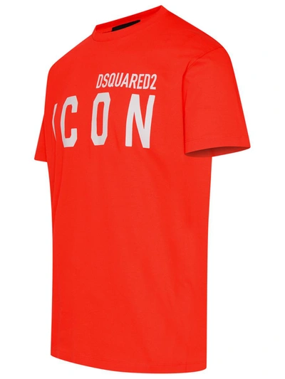Shop Dsquared2 Red Cotton Icon T-shirt