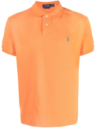 Shop Polo Ralph Lauren Short Sleeve Polo Shirt In Orange