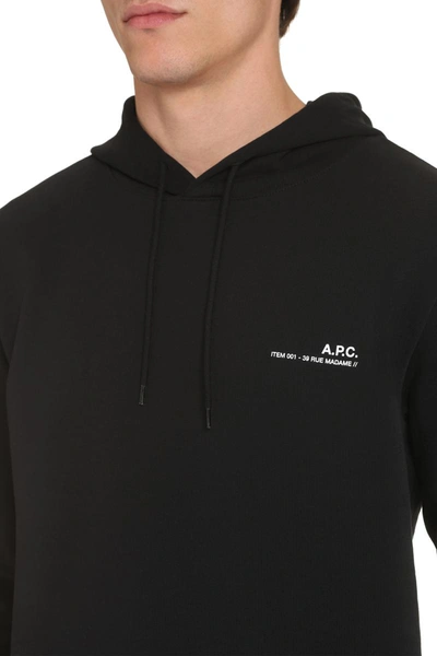 Shop Apc A.p.c. Hooded Sweatshirt In Black