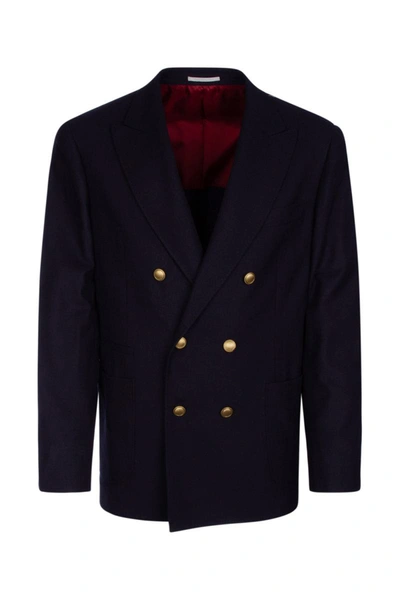 Brunello Cucinelli Tailored Double-breasted Jacket With Notch Lapels In C002