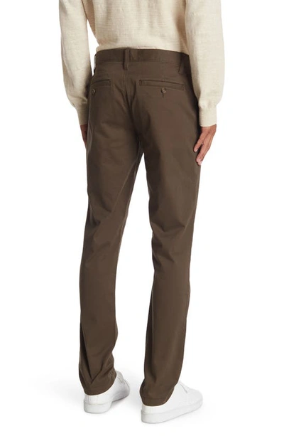 14th & Union The Wallin Stretch Twill Trim Fit Chino Pants In Brown Wren