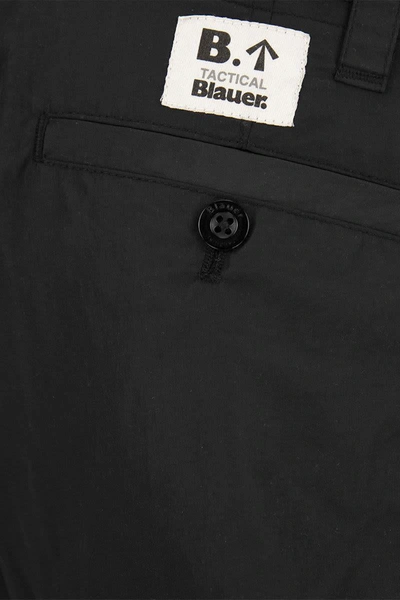 Shop Blauer Usa Trousers In Technical Fabric In Black