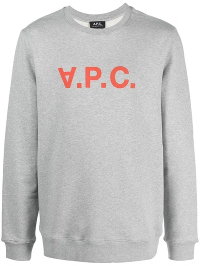 Shop Apc A.p.c. Sweat Vpc Clothing In Gris Chine/vermil