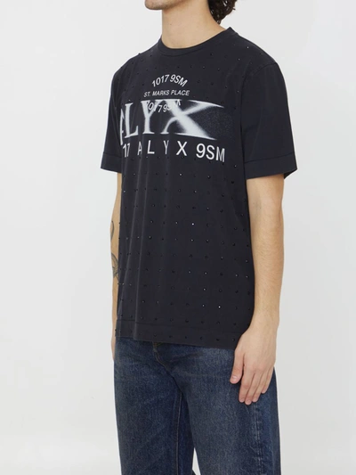 Shop Alyx Studded Cotton T-shirt In Black