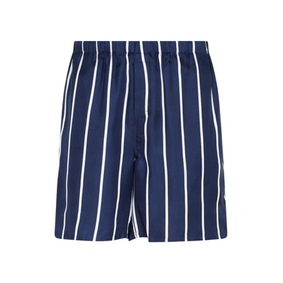 Shop Ami Alexandre Mattiussi Elasticated Waist Shorts Pants In Blue