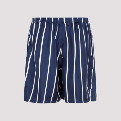 Shop Ami Alexandre Mattiussi Elasticated Waist Shorts Pants In Blue