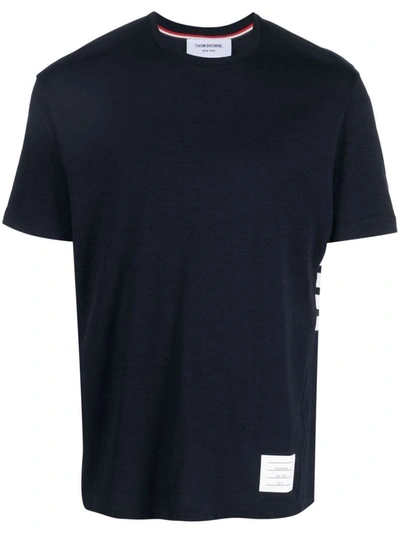 Shop Thom Browne Wool T-shirt In Blue