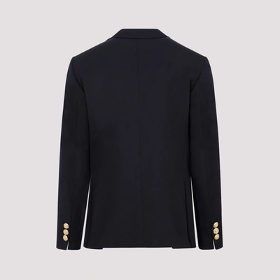 Shop Palm Angels Sartorial Tape Classic Blazer Jacket In Blue