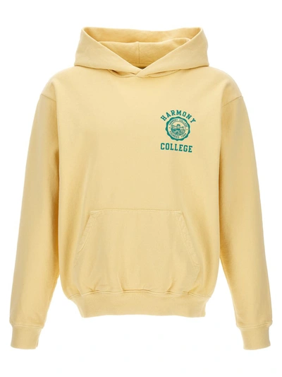 Shop Harmony Paris 'sany College Emblem' Hoodie In Yellow