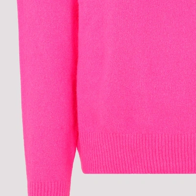 Shop Palm Angels Basic Logo Sweater In Pink &amp; Purple