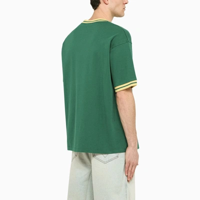 Shop Drôle De Monsieur Green/beige Crew-neck T-shirt