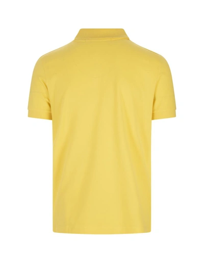 Shop Stone Island Piqué Slim Fit Polo Shirt In Yellow